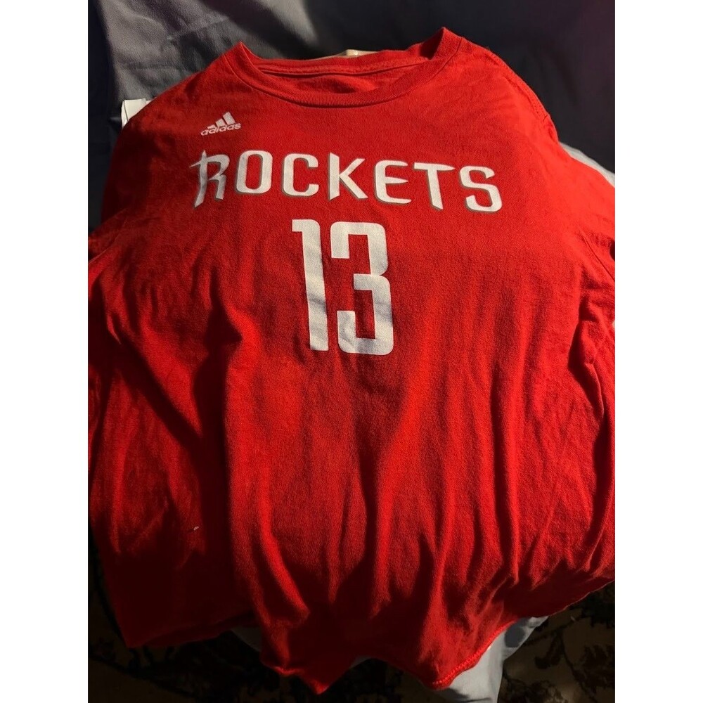 Adidas James Harden #13 Houston Rockets Youth L 14/16 Red NBA T-Shirt